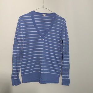 J. Crew Blue and White Sweater